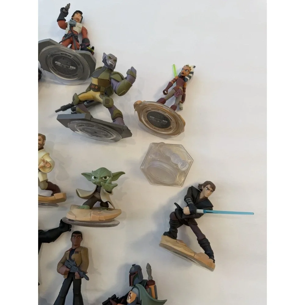 Disney Infinity 3.0 Star Wars Figure Lot Darth Vader Yoda Boba‎ Fett Rey Ahsoka